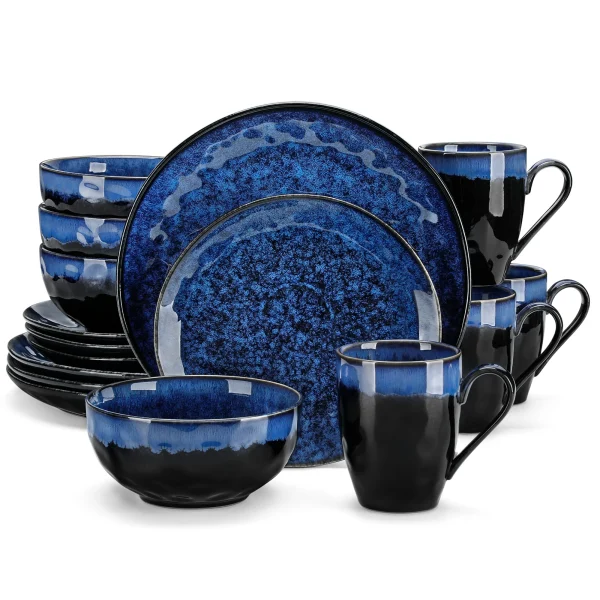 16-Piece Starry Blue Dinner Set,