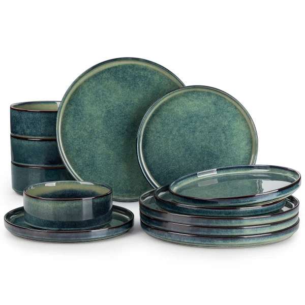 Black Green Reactive Glaze Vertical edge